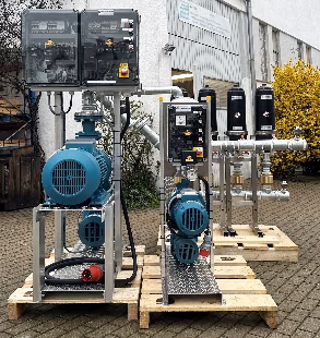 Wasserversorgung aus Zisterne und Teich mit Filteranlage