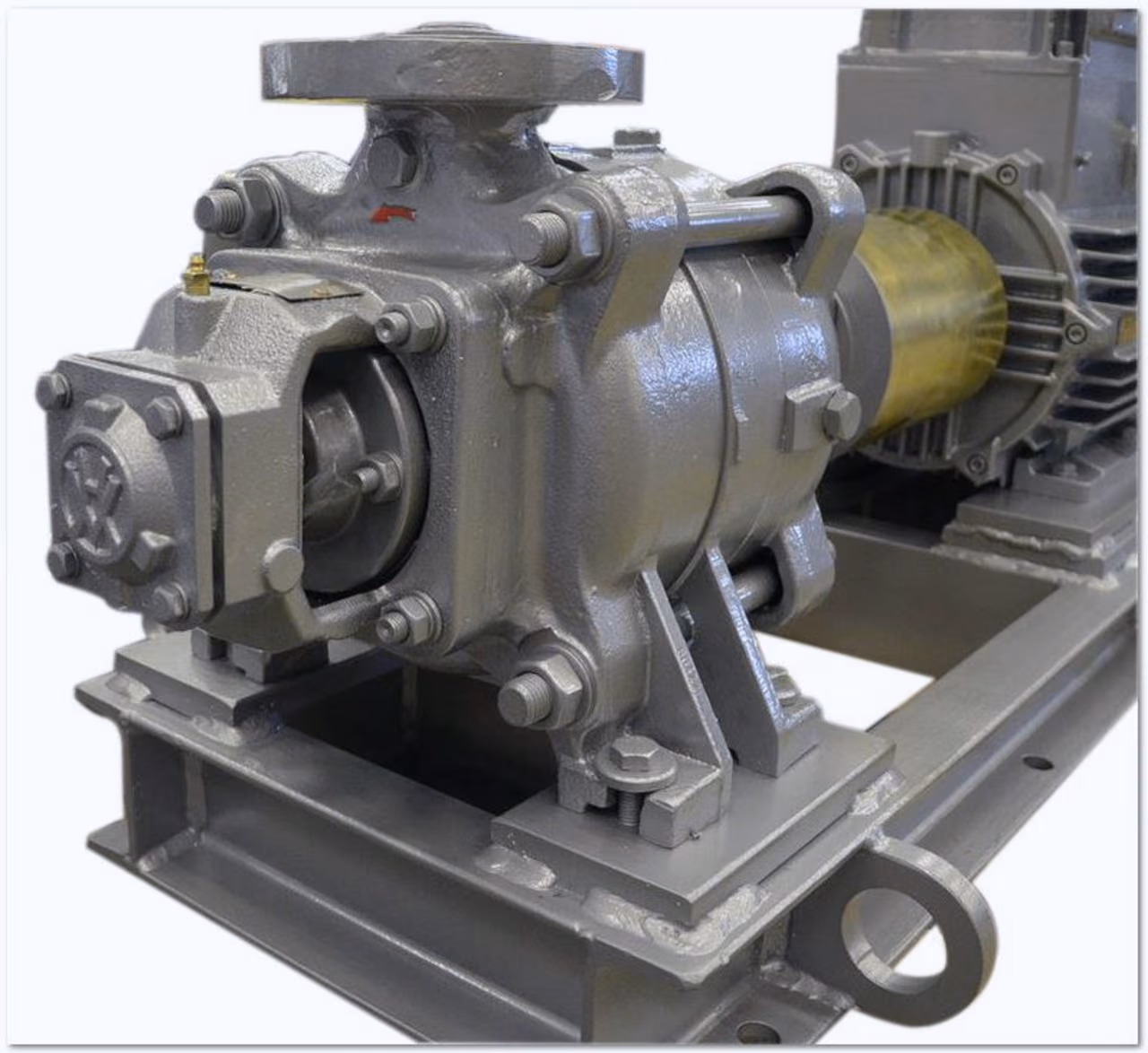 Mehrstufige Industriepumpe von hydro-vacuum auf Grundrahmen